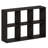 Furinno ROSSI 6-Cube Floating Shelves for Wall, Wall Mount Organizer, Desktop Organizer, Bookshelf, for Home Office, Study Room, Black Dark Oak-123195575