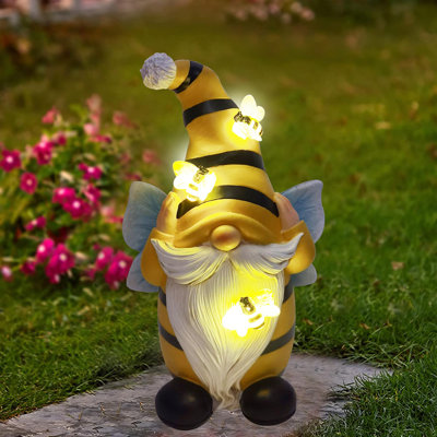 2Pack Bee Solar Lanterns Outdoor Hanging Waterproof Lanterns Garden Decor Christmas Gifts For Women Mom Grandma Metal Solar Lights Decoration Outside For Yard, Patio,Pathway Landscape