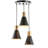 Zurcher 3 - Light Black/Brass Gold Cluster Pendant