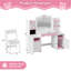 Kids Vanity Set With Stool And Mirror-1088119716