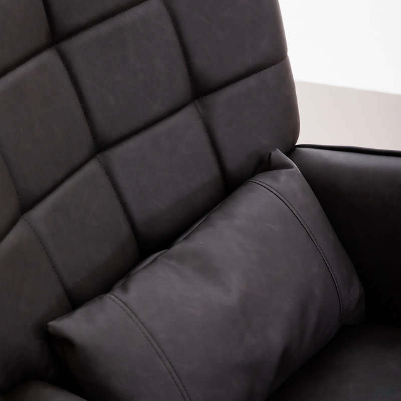 Bonded Leather Armchair, Gray