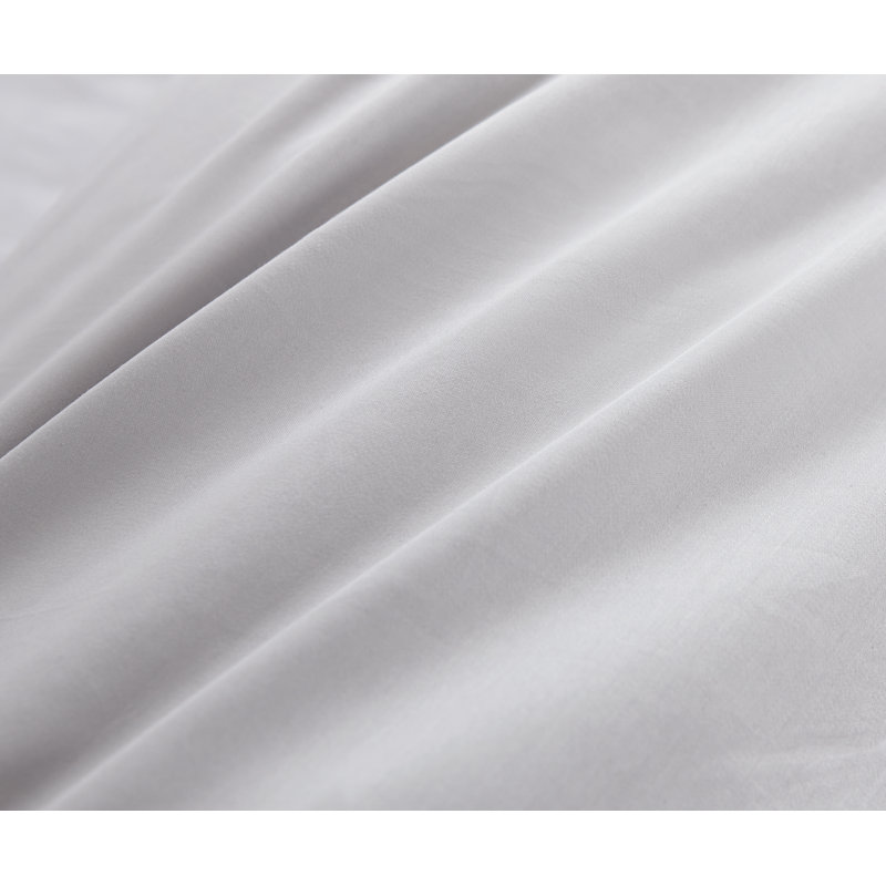 400 Thread Count 100% Cotton Sateen Flat Sheet, Double (4'6), Dove Grey