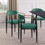 Ensemble de chaises rembourrées en tissu vert 2 pièces Modern Contemporary