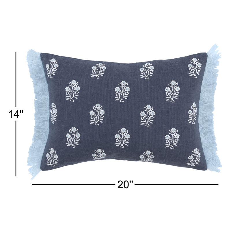 Leigha Floral Rectangular Lumbar Pillow