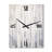 Grey White Platinum Parallels - Abstract Shapes Wall Clock-700422602