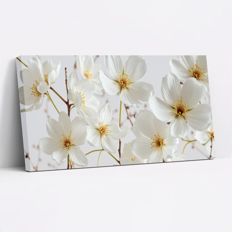 Ensemble de 1 tableau sur toile à motif floral de cerisier, H 28 po x l 58 po