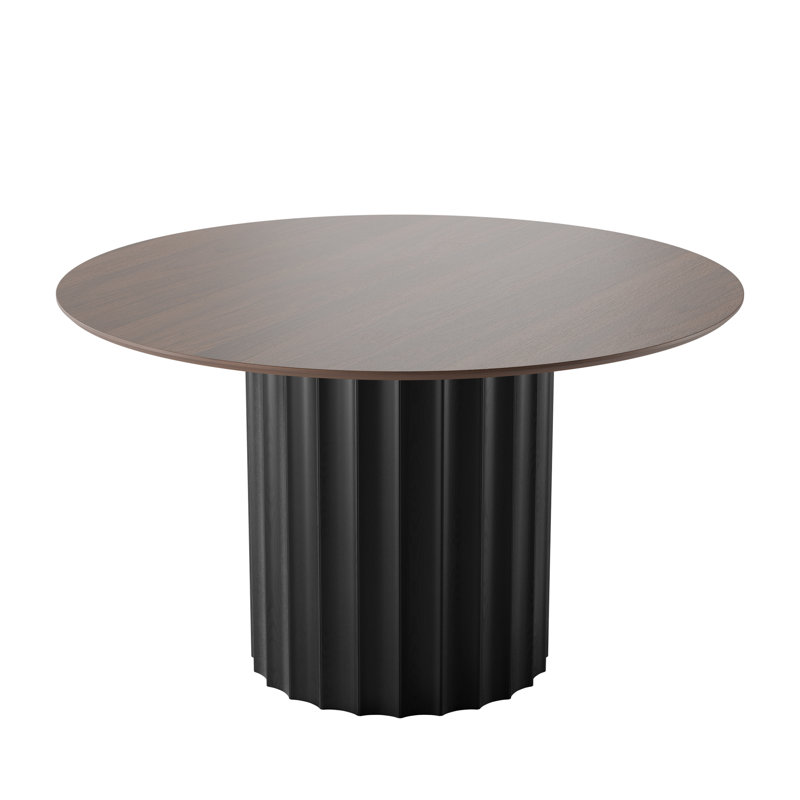 Table de salle à manger Soild, Brown Wood, H 30 po x L 46 po x l 46 po