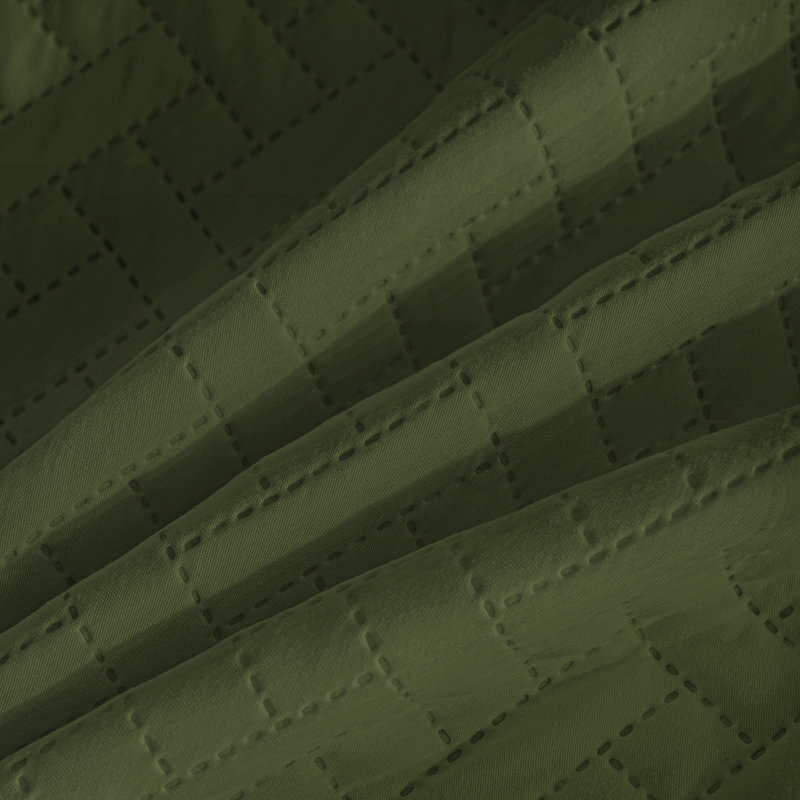Microfiber Embossed Bedspread Set, Twin Quilt + 1 Standard Sham + 1 Standard Pillowca, Olive Green