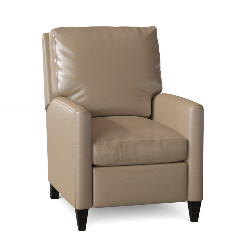 Charlotte Recliner, Aline Fumo Genuine Leather, Cobblestone, Manual