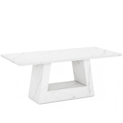 Spacious Executive Desk,Contemporary Computer Desk,Faux Marble Office Desk,Dining table