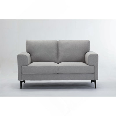 Causeuse en lin gris clair