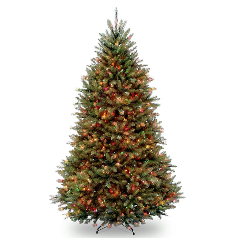 The Holiday Aisle® Dunhill Fir Tree with Multicolor Lights, 7' H