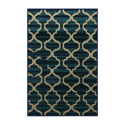 Machine Washable Trellis Grey Area Rug