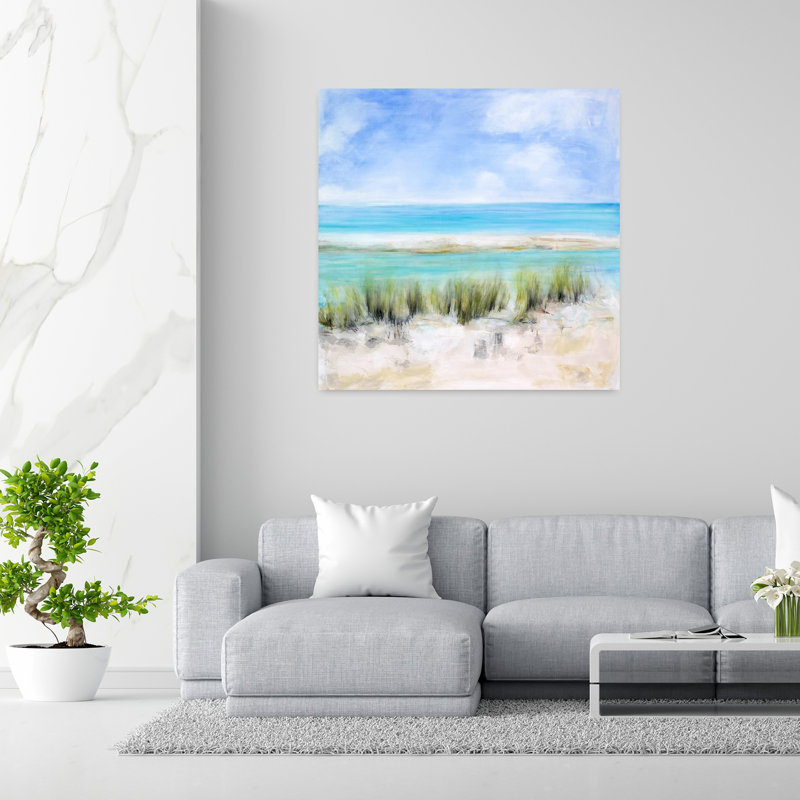 Île de Captiva, art océanique côtier abstrait, H 48 po x l 48 po