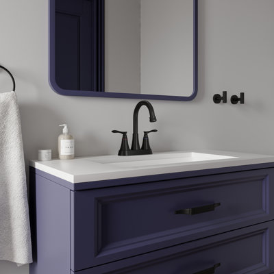 Centerset 2-handle Bathroom Faucet with Drain Assembly