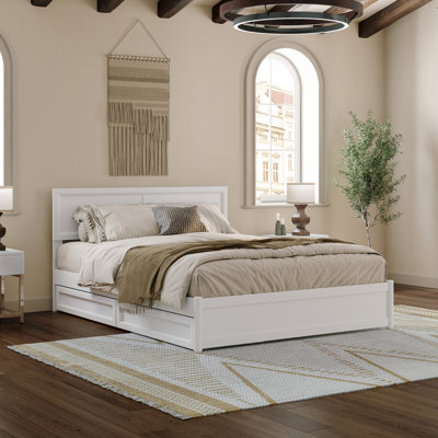 Astley Wood Panel Storage Bed