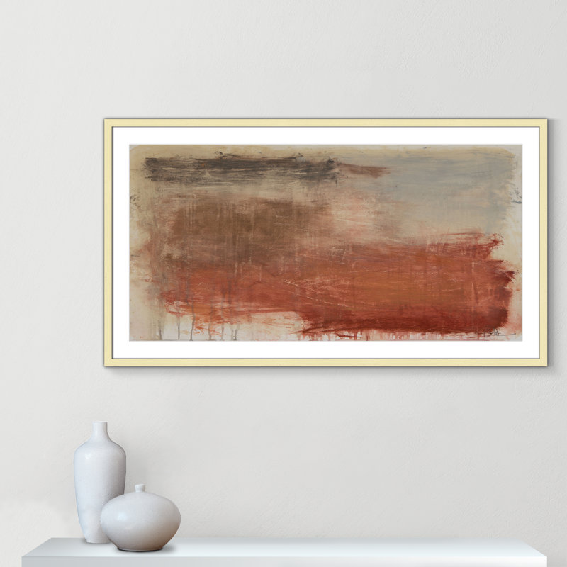 «Autumn Over The Rivera» par Casa Fine Arts, H 25,5 po x l 45,5 po x P 1,25 po, Reproduction encadrée avec passe-partout