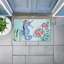 Tapis de porte à cornes pour l'extérieur avec motif d'hippocampes et de poissons, par Audrey Jeanne Roberts, 18 po x 30 po