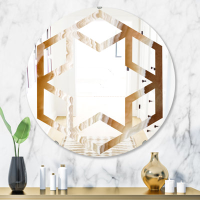 Miroir mural moderne en forme d’étoile hexagonale marbrée 3
