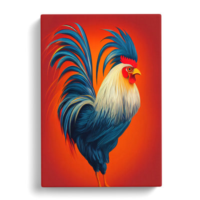 Springport Rooster Digital Art - Wrapped Canvas Print