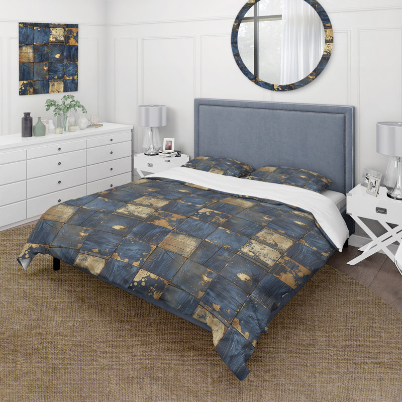 Ensemble de housse de couette Farmhouse, Housse de couette pour grand lit + 2 taies décora