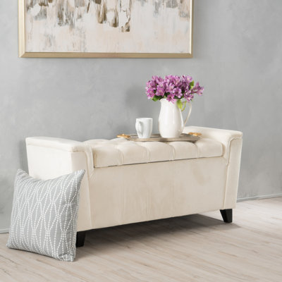 Lumri Velvet Upholstered Storage Bench