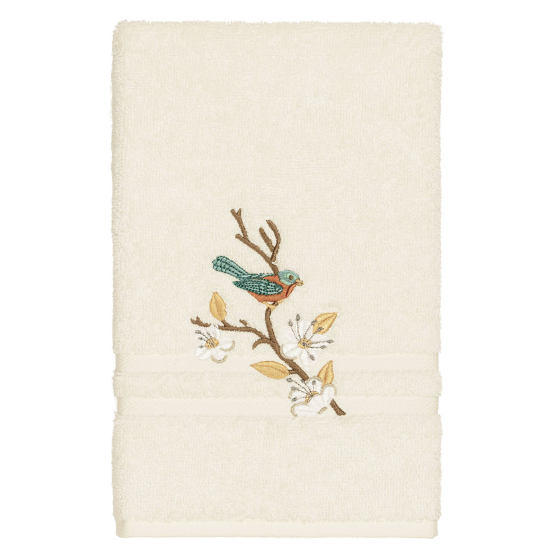 Spring Time Turkish Cotton Midweight Hand Towel, Cream