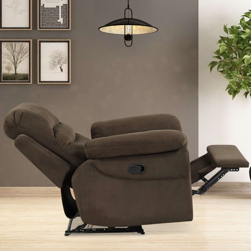 Arthurs 75cm Wide Glider Ergonomic Recliner, Brown
