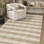 Tapis beige en laine à carreaux Concettino