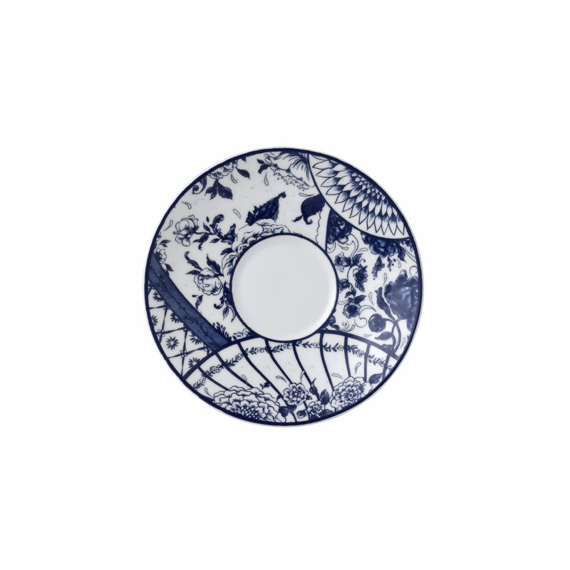 Victor Handmade Bone China Saucer, Blue