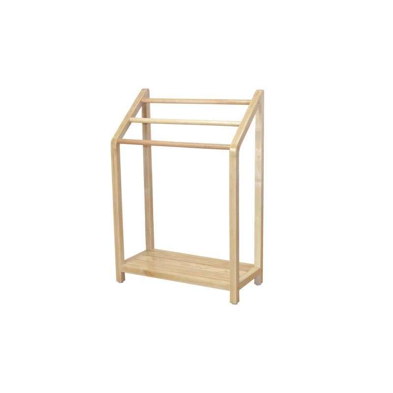 Barview Wood 3 Freestanding Towel Rack, Natural colour