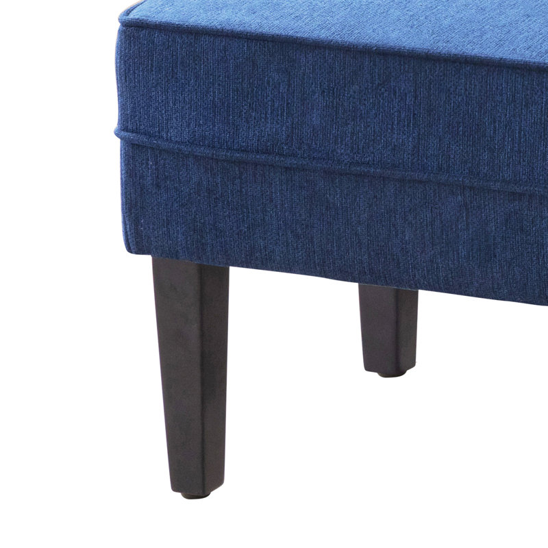 Repose-pieds Chalyce, Mélange de polyester bleu foncé