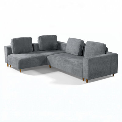Modular Sectional Sofa Convertible Gray for Living Room