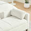 Chaise longue en chenille 63,98 "avec assise profonde, structure en bois massif et chaise longue rembourrée surdimensionnée avec coussin lombaire-131561455