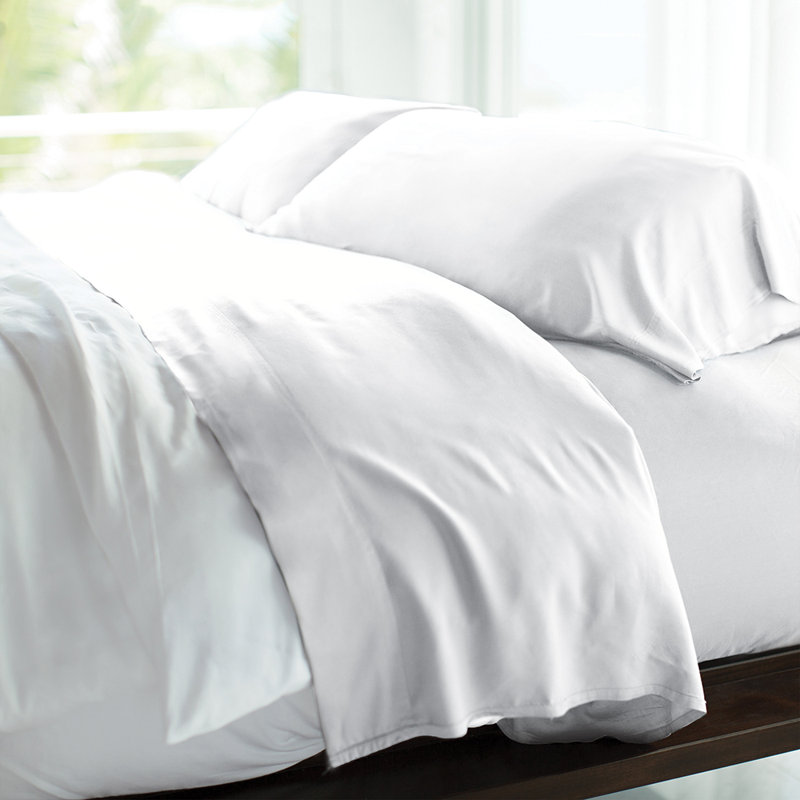 Bamboo Sateen Sheet Set, King, White