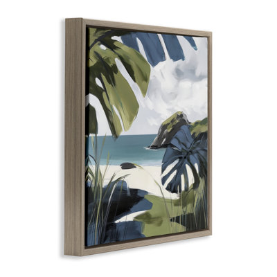 Cadre flottant Tropical Island Vibes, design par Elara Yasna