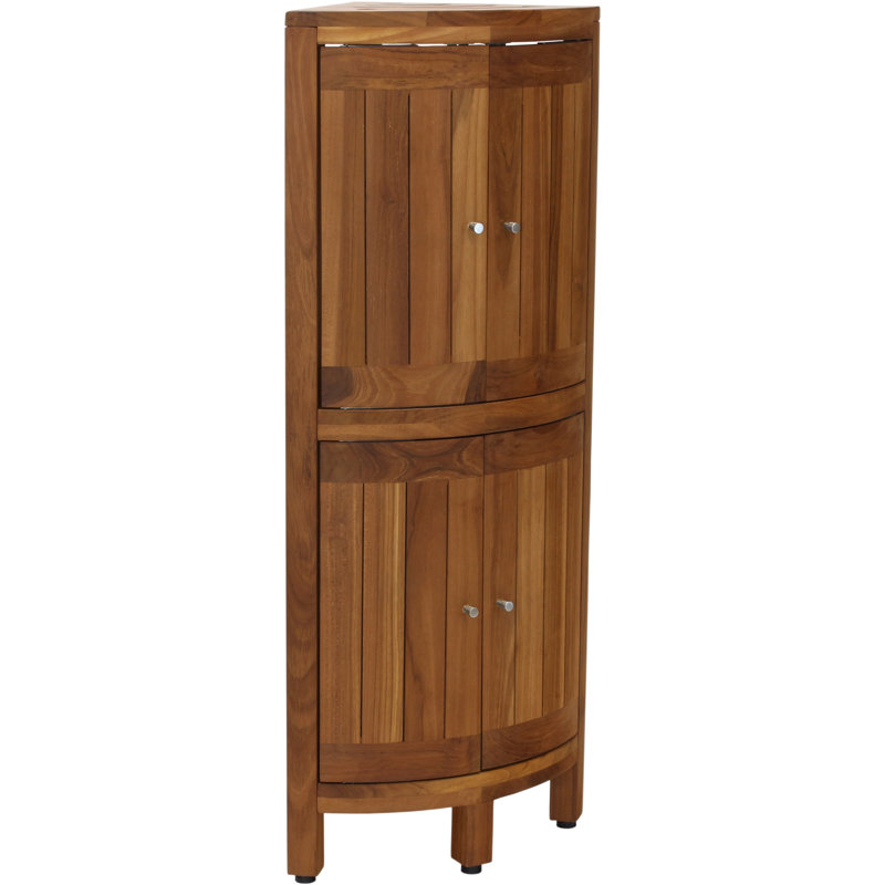Armoire à linge autoportante en bois massif Kai