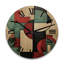 Horloge murale en bois massif Lelie-52277966