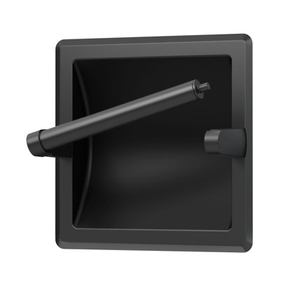 Recessed Toilet Paper Holder with Pivoting Arm