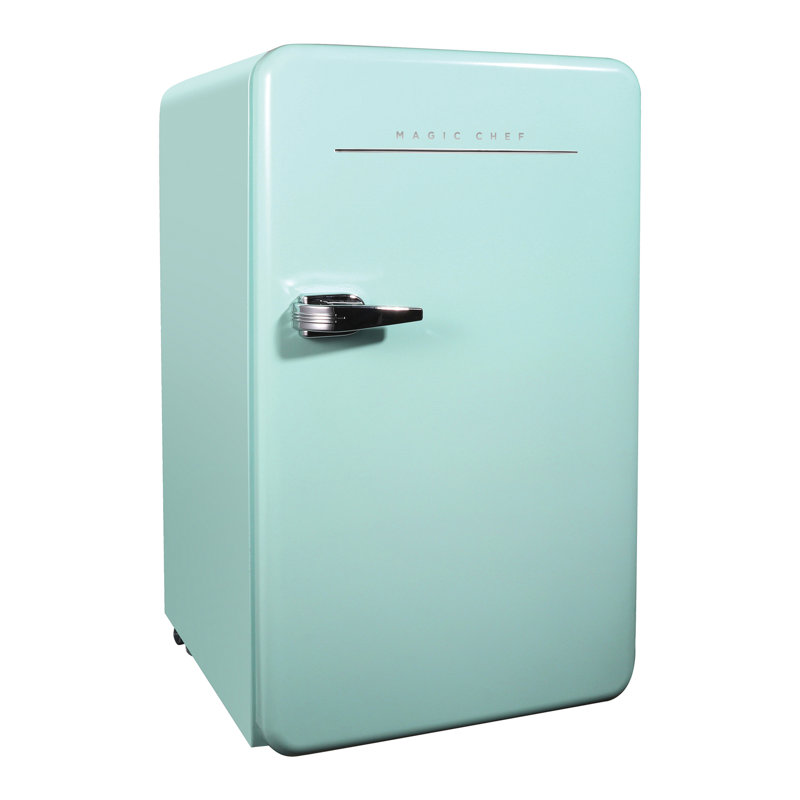 Magic Chef Retro 3.2 Cubic Feet Portable Freestanding Mini Fridge, Green