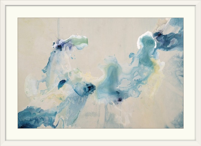 «Gentle Breeze», reproduction d'art Kiranveer, Cadre blanc, H 32 po x l 44 po x P 1 po