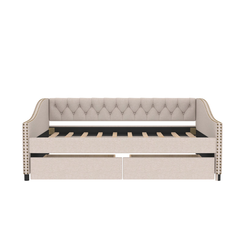 Audy Upholstered Daybed, Beige