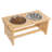 PETMAKER Elevated Dog Bowls with 7-Inch Nonslip Bamboo Stand - Pet Feeder with 2 Stainless-Steel Pet Bowls - Hold 20oz Each-126451512