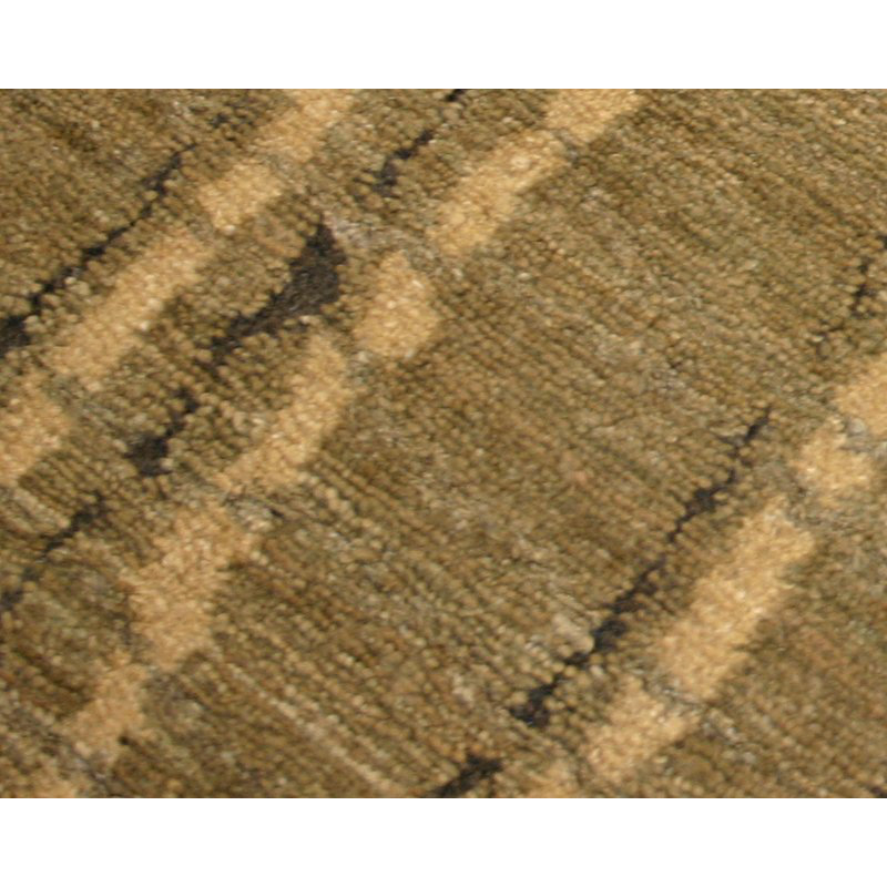 Dragnet Wool Striped Area Rug in Beige/Green, Rectangle 3' x 5'