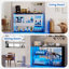 Round Large Display Cabinet with Glass Doors and RGB Lights for Living Room-769910438