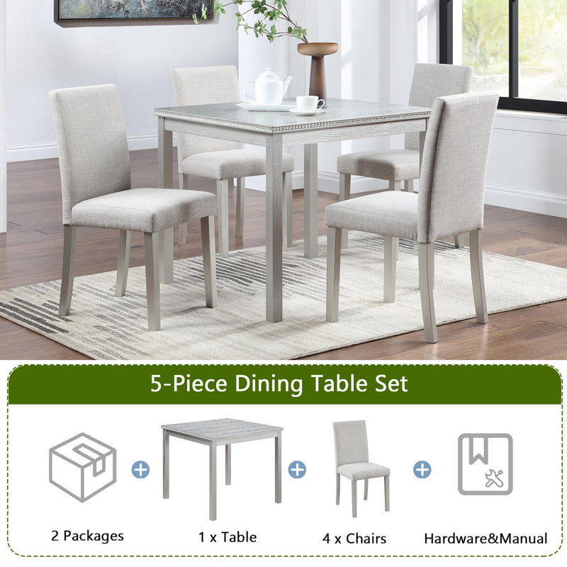 Dining Table Set 5 Pieces