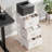 Dresser Storage with 3 Drawers, Metal Frame for Closet Storage, Vertical Storage Cabinet for Bedroom, Wardrobe, and Office-1113161693
