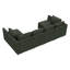 Canapé modulaire rembourré en U avec siège de rangement vert-1342040735