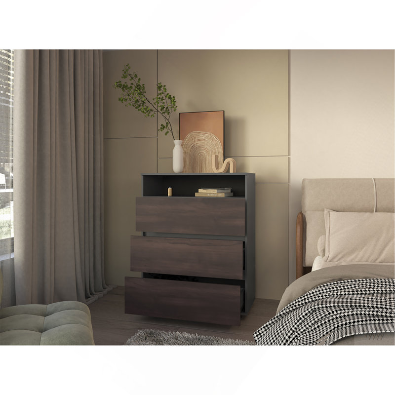 Tiroir Aberdeen, chambre, gris mat
