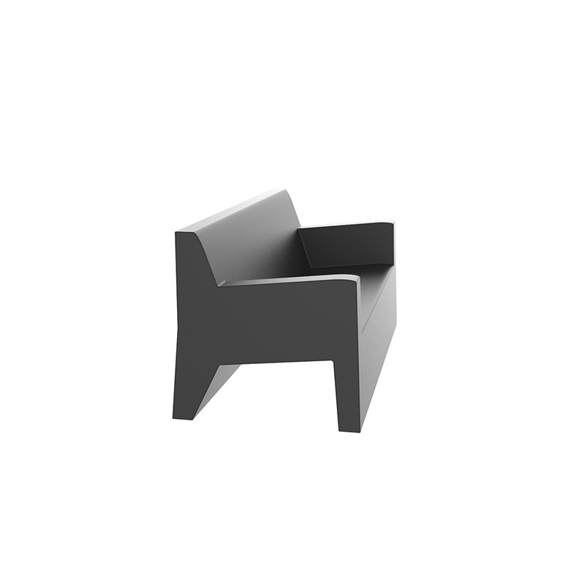 Jut 36" Wide Outdoor Patio Sofa, Anthracite